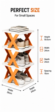 Foldable Shoe Rack (Multicolor)